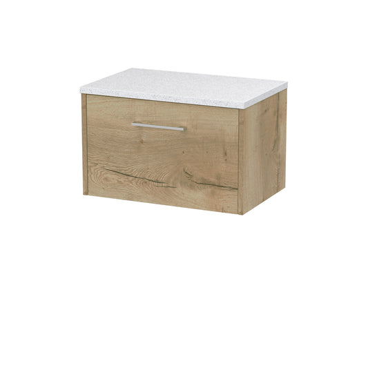 Hudson Reed Juno 600mm Autumn Oak Wall Hung Vanity Unit With Laminate Worktop