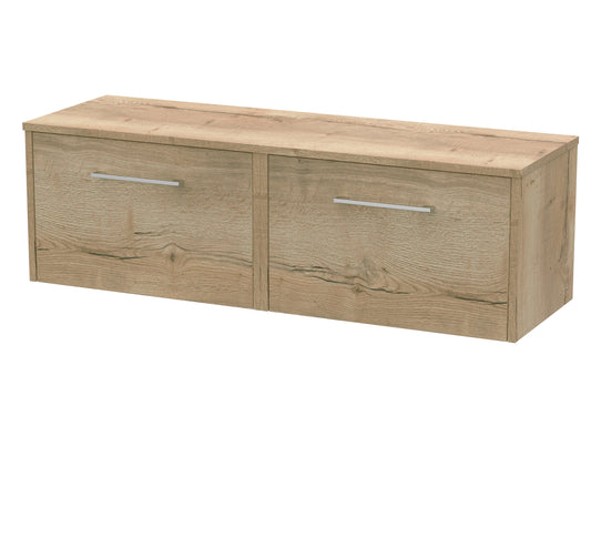 Hudson Reed Juno 1200mm Wall Hung 2-Drawer Vanity Unit With Worktop