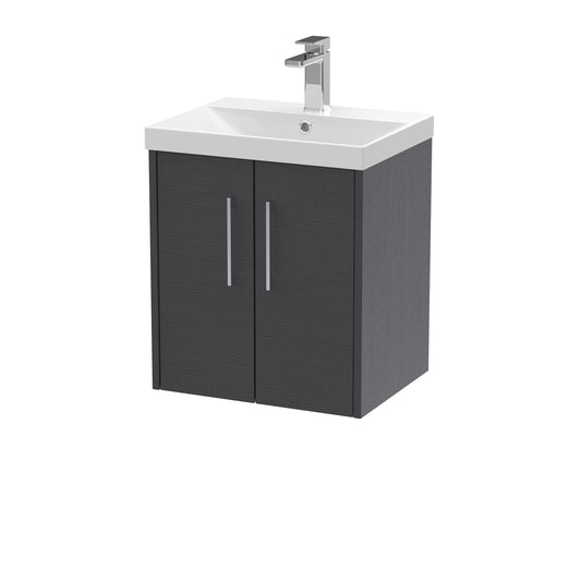 Hudson Reed Juno 500mm Wall Hung 2-Door Vanity Unit with 1 Tap Hole Basin