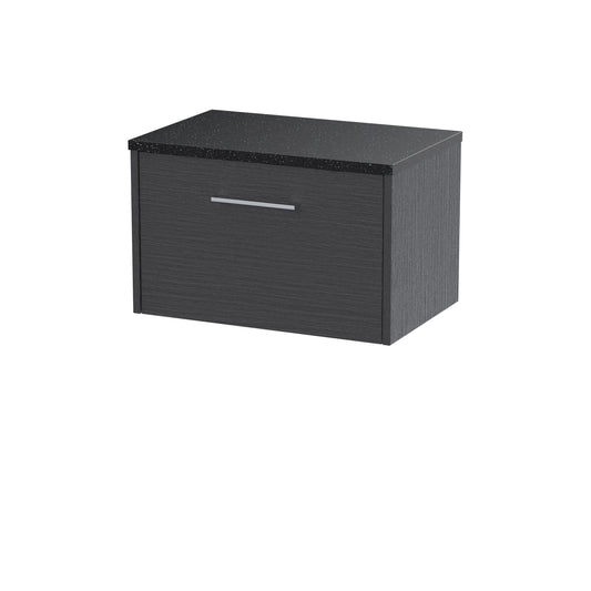 Hudson Reed Juno 600mm Wall Hung Single Drawer Vanity Unit With Laminate Top