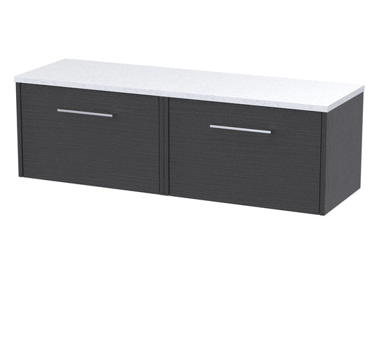 Hudson Reed Juno 1200mm Wall Hung 2-Drawer Vanity Unit With Laminate Worktop