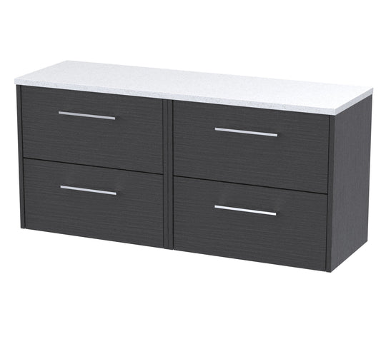 Hudson Reed Juno 1200mm Wall Hung 4-Drawer Vanity With Laminate Worktop