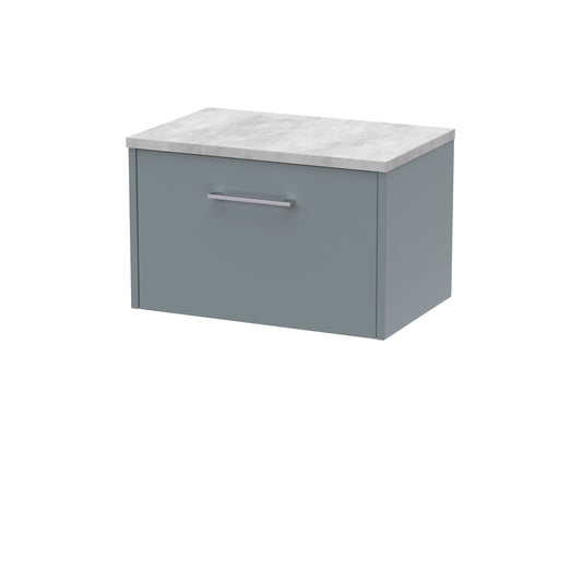 Hudson Reed Juno 600mm Wall Hung Single Drawer Vanity Unit With Laminate Top