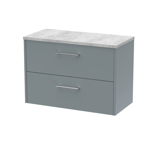 Hudson Reed Juno 800mm Wall Hung 2-Drawer Vanity Unit With Laminate Top