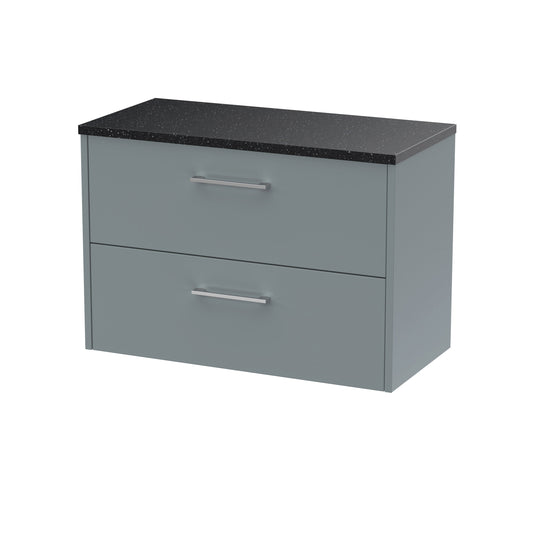 Hudson Reed Juno 800mm Wall Hung 2-Drawer Vanity Unit With Laminate Top