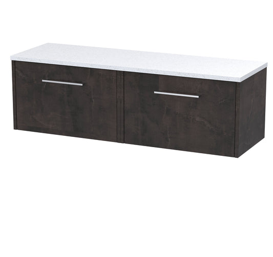 Hudson Reed Juno 1200mm Wall Hung 2-Drawer Vanity Unit With Laminate Worktop