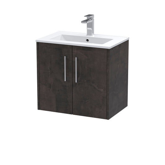 Hudson Reed Juno 600mm Wall Hung 2 Door Vanity Basin Unit