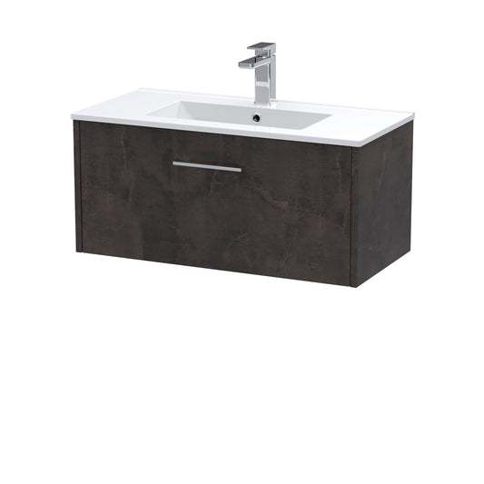 Hudson Reed Juno 800mm Wall Hung 1 Drawer Vanity Unit with Basin