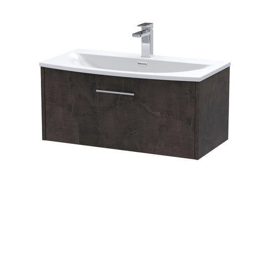 Hudson Reed Juno 800mm Wall Hung 1 Drawer Vanity Unit Including Basin
