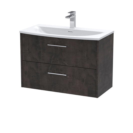 Hudson Reed Juno 800mm Wall Hung 2 Drawer Vanity Unit With Basin