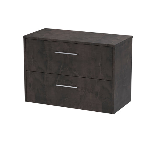 Hudson Reed Juno 800mm Wall Hung 2 Drawer Vanity Unit With Worktop
