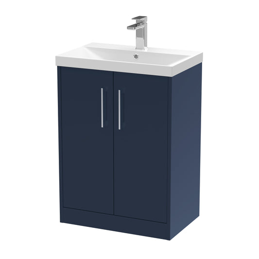 Hudson Reed Juno 600mm Floor Standing 2-Door Vanity & Basin With Soft Close Doors