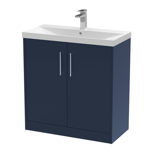 Hudson Reed Juno 800mm Floor Standing 2-Door Vanity & Basin With Soft Close Doors & 1 Tap Hole