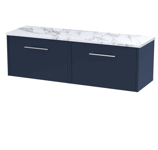 Hudson Reed Juno 1200mm Wall Hung 2-Drawer Vanity With Laminate Worktop
