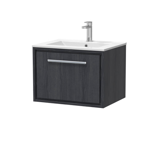 Lille 600mm Wall Hung Single Drawer Vanity with Basin - 1 Tap Hole