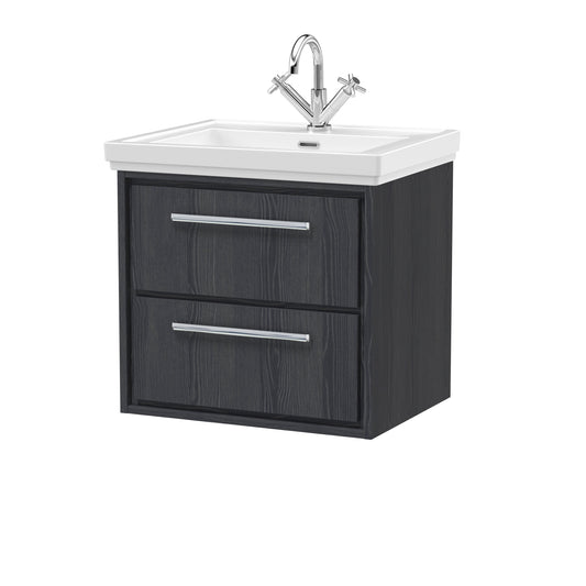 Lille 600mm Wall Hung 2-Drawer Vanity with Basin - 1 Tap Hole