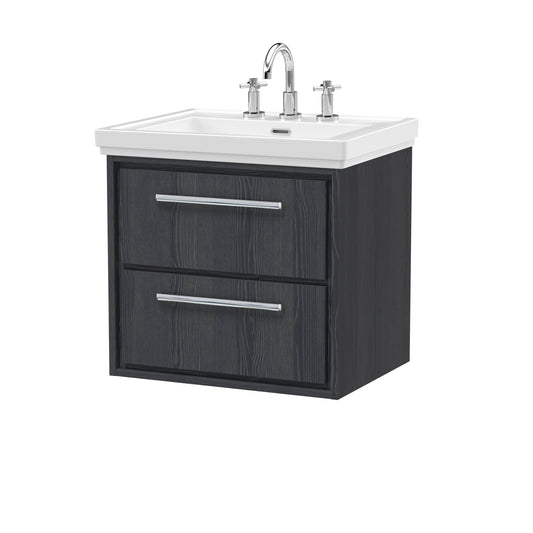 Lille 600mm Wall Hung 2-Drawer Vanity with Basin - 3 Tap Hole