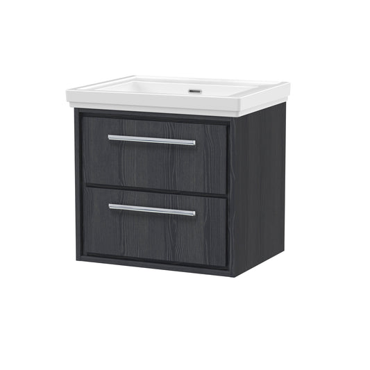Lille 600mm Wall Hung 2-Drawer Vanity with Basin - 0 Tap Hole