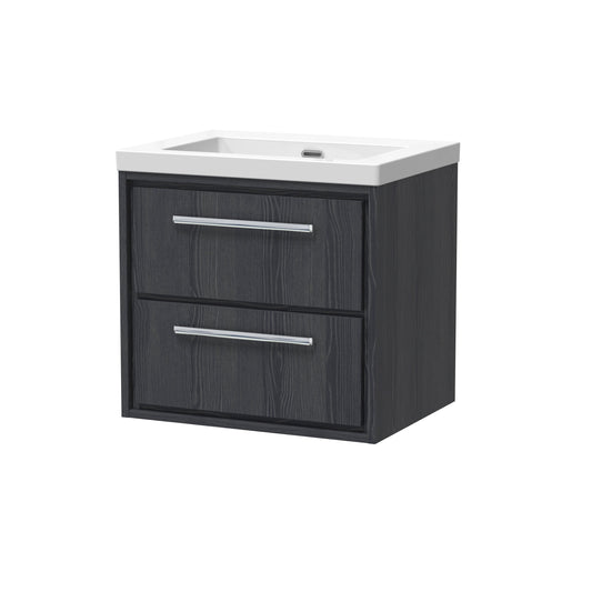 Lille 600mm Wall Hung 2-Drawer Vanity with Basin - 0 Tap Hole