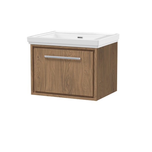 Lille 600mm Wall Hung Single Drawer Vanity with Basin - 0 Tap Hole