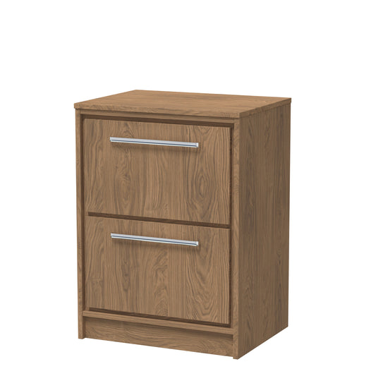 Hudson Reed Lille 600mm Floor Standing Antique Oak 2-Drawer Vanity Unit With Worktop