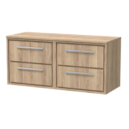 Hudson Reed Lille 1205mm Wall Hung 4-Drawer Vanity Unit With Worktop