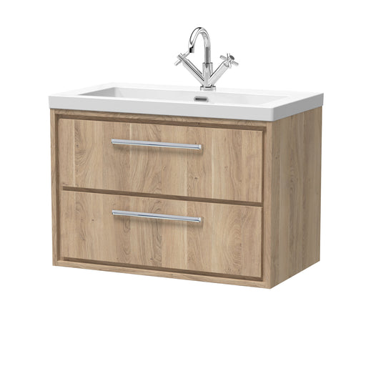 Hudson Reed Lille 800mm Wall Hung 2-Drawer Vanity Unit with Basin and Soft Close Drawers