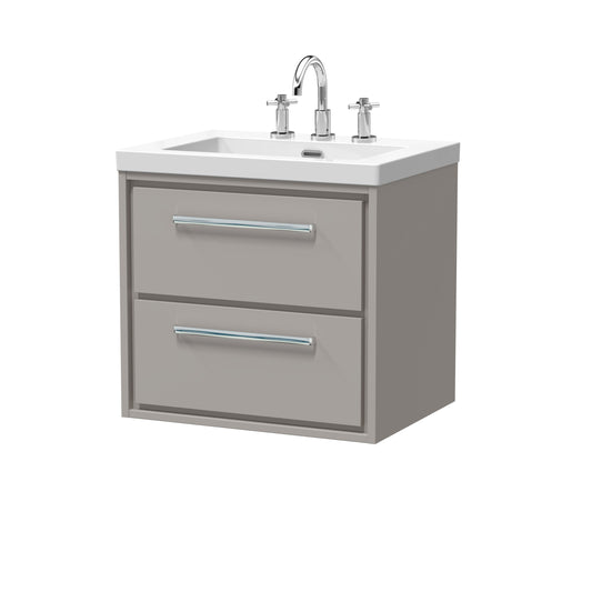 Lille 600mm Wall Hung 2-Drawer Vanity with Basin - 3 Tap Hole