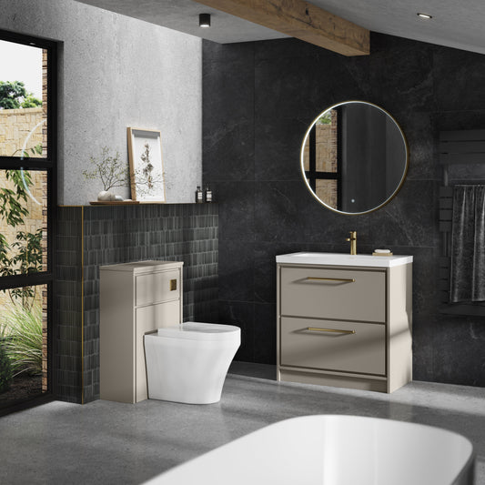 Lille 800mm Floor Standing 2-Drawer Vanity with Basin - 1 Tap Hole