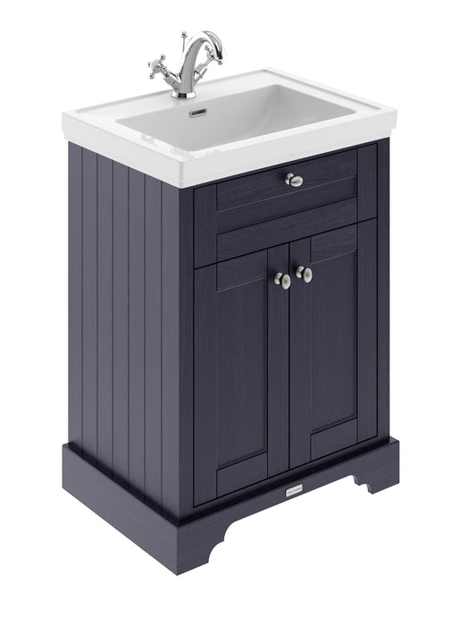 Hudson Reed Old London 600mm Floor Standing 2 Door Vanity Unit & 1 Tap Hole Fireclay Basin