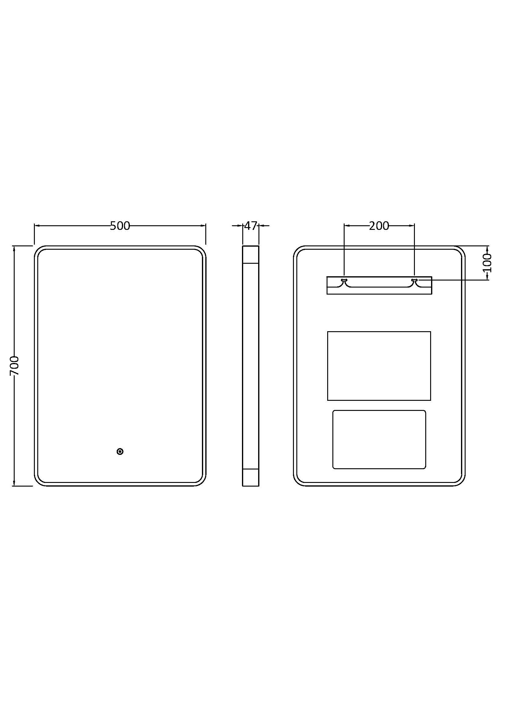 Pictor Brushed Brass Inset Frame LED Mirror - 700 x 500mm