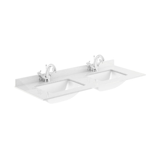 Lille 1200mm Wall Hung Single Drawer Vanity with Marble Worktop Basin
