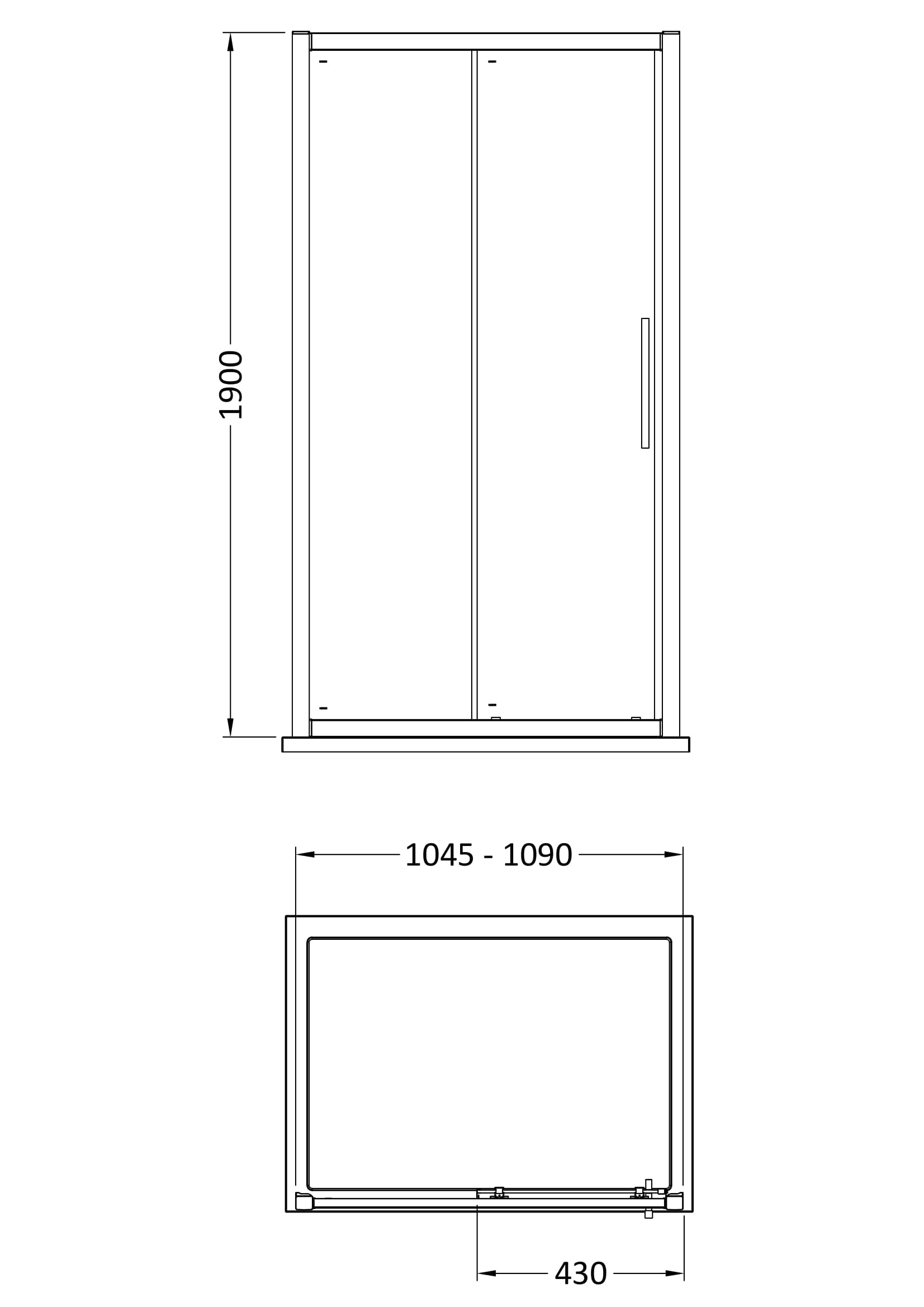 Hudson Reed Apex 1100mm Sliding Shower Door