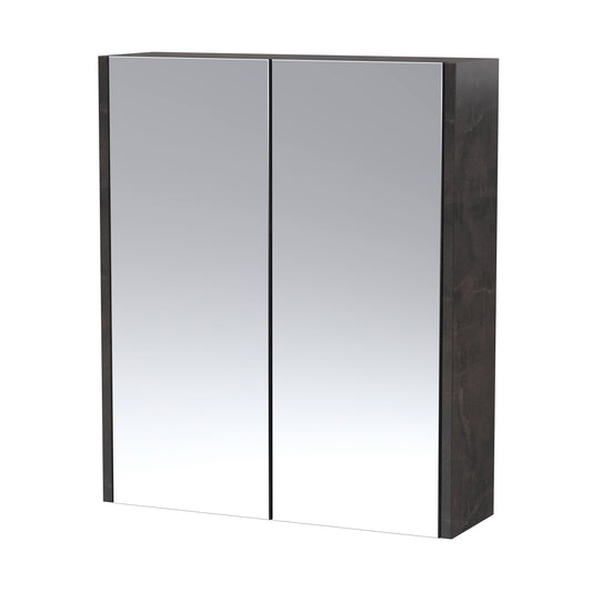 Hudson Reed Juno 600mm 2 Door Metallic Slate Wall Hung 50/50 Mirror Cabinet