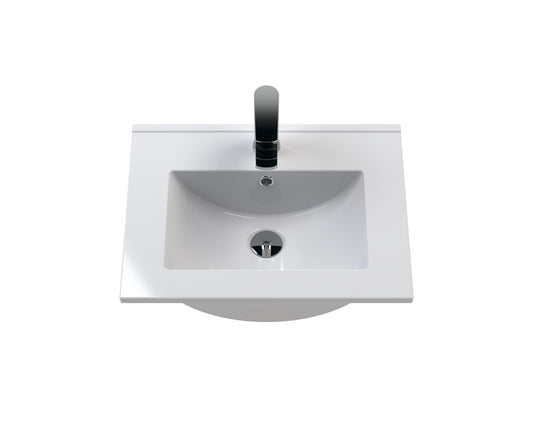 Hudson Reed Juno 500mm Wall Hung 2 Door Vanity Basin Unit With Ceramic Basin