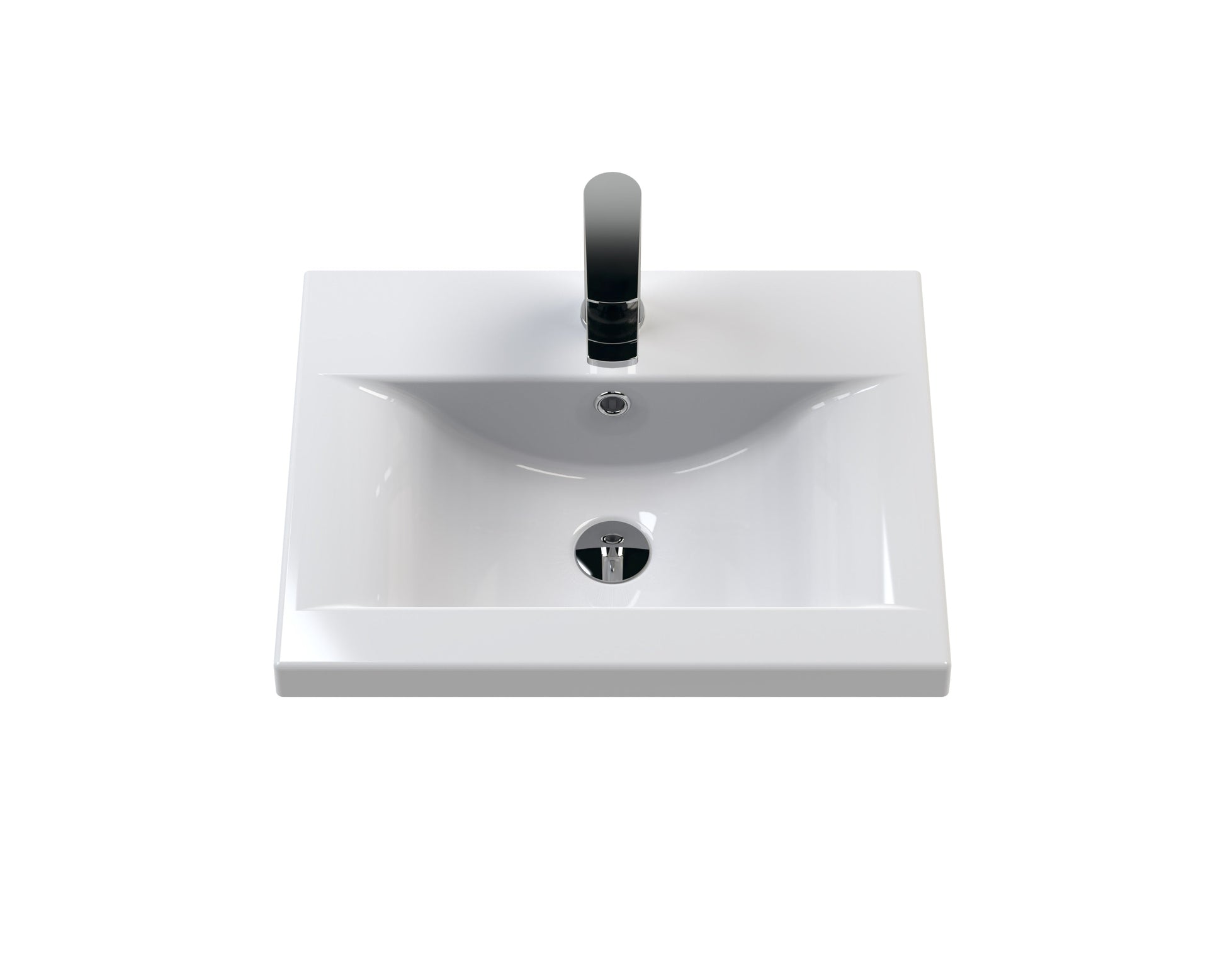 Hudson Reed Urban 500mm Soft Black Floor Standing 2 Door 1 Drawer Vanity Unit with Basin
