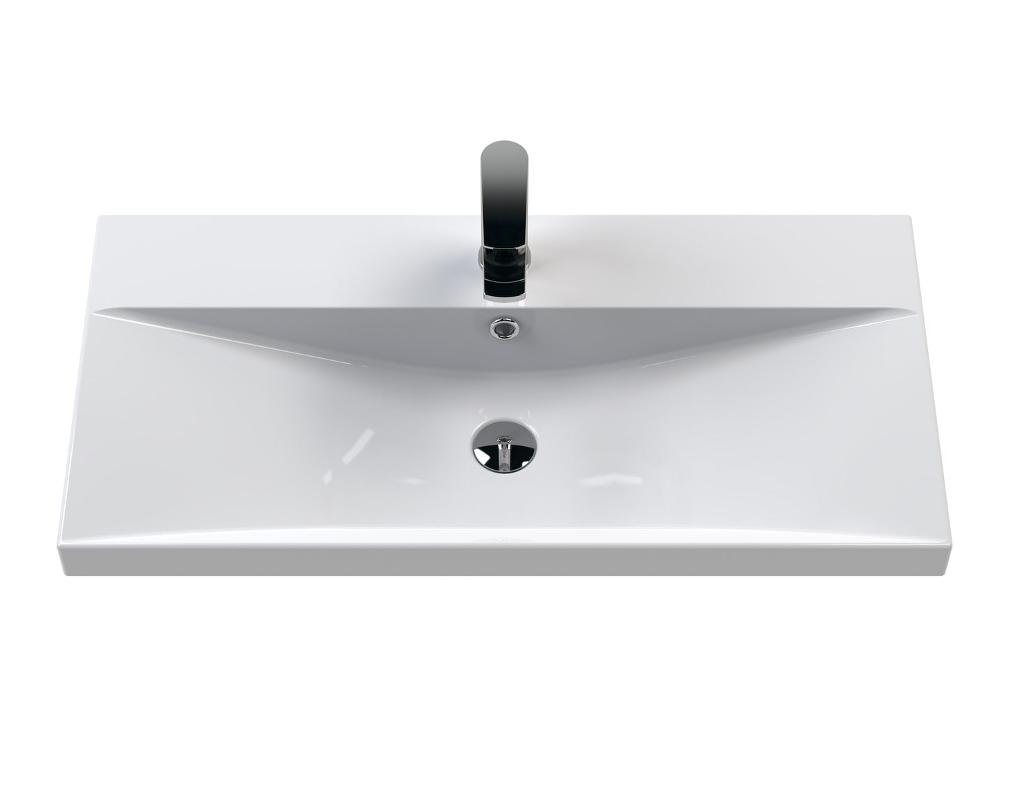 Hudson Reed Urban 800mm Wall Hung 2-Drawer Vanity Unit With Thin-Edge 1 Tap Hole Basin