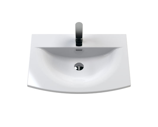 Hudson Reed Urban 600mm Wall Hung 2-Drawer Unit and 1 Tap Hole Basin