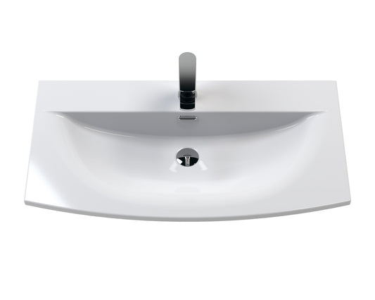 Hudson Reed Urban 810mm Soft Black 2 Drawer Wall Hung Vanity Unit with 1 Tap Hole Basin