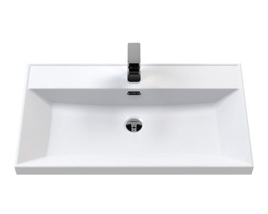 Lille 800mm Floor Standing 2-Drawer Vanity with Basin - 1 Tap Hole