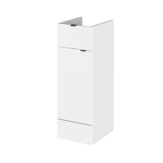 Hudson Reed Fusion 300mm 1 Door Drawer Gloss White Floor Standing Cabinet With Handles