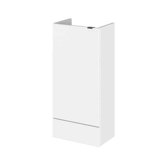 Hudson Reed Fusion 400mm 1 Door Gloss White Compact Floor Standing Base Unit With Handles