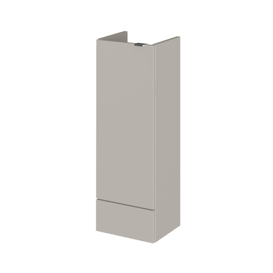 Hudson Reed Fusion 300mm 1 Door Pebble Grey Compact Floor Standing Base Unit With Handles
