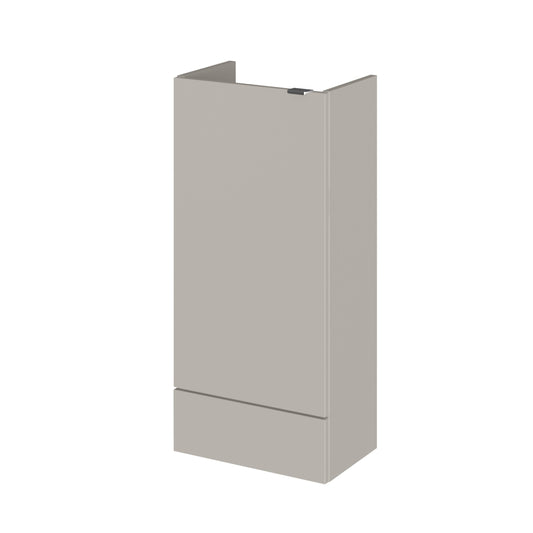 Hudson Reed Fusion 400mm 1 Door Pebble Grey Compact Floor Standing Base Unit With Handles