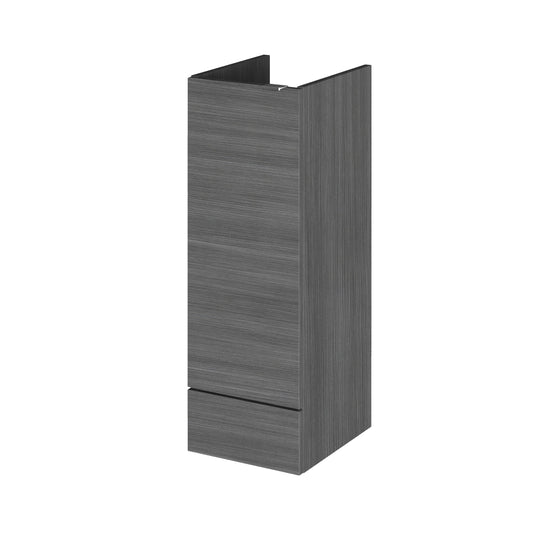 Hudson Reed Fusion 300mm 1 Door Graphite Grey Woodgrain Floor Standing Base Unit With Handles