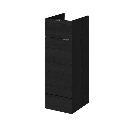 Hudson Reed Fusion 300mm 1 Door Drawer Charcoal Black Floor Standing Cabinet With Handles