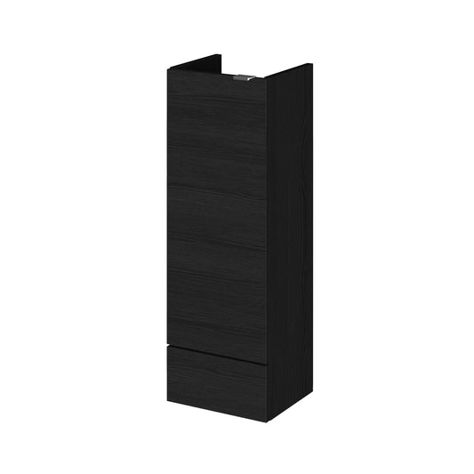 Hudson Reed Fusion 300mm 1 Door Charcoal Black Compact Floor Standing Base Unit With Handles