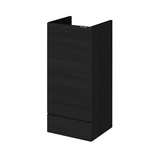 Hudson Reed Fusion 400mm 1 Door Charcoal Black Floor Standing Base Unit With Handles