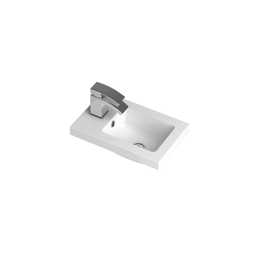 Hudson Reed Fusion 400mm Compact Gloss White Floor Standing 1 Door Vanity Unit & Basin