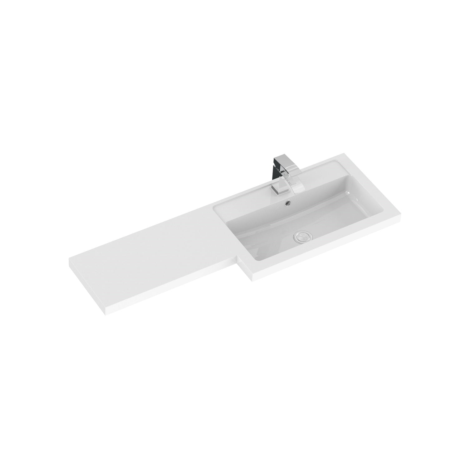 Hudson Reed Fusion 1000mm Gloss Grey Floor Standing 2 Door Vanity Basin & Toilet Right Hand Combination